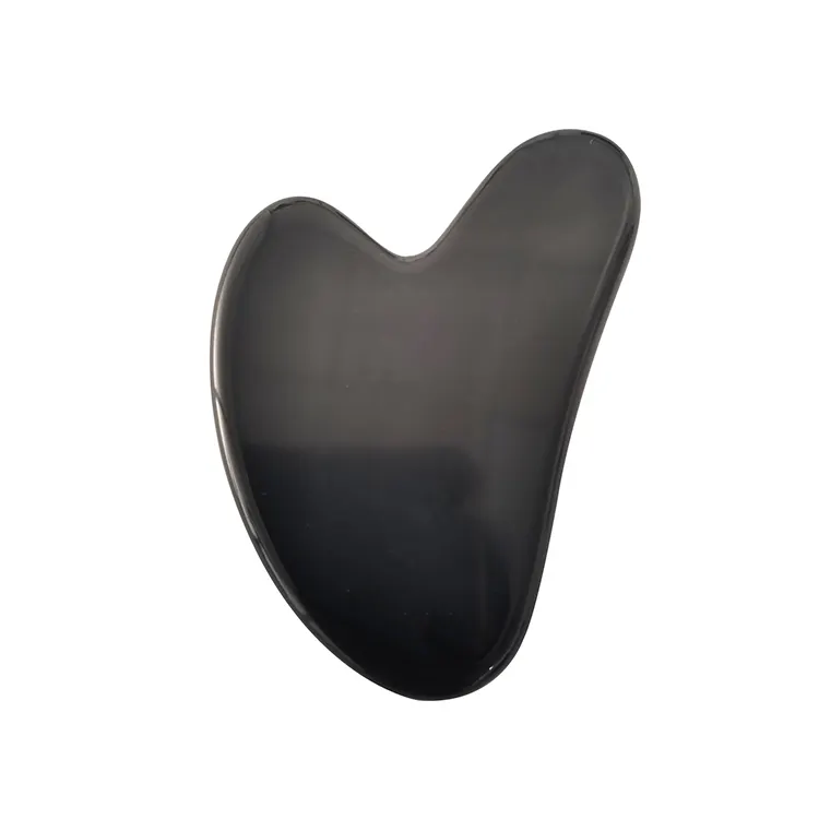 Jantung Berbentuk Gua Sha Guasha Papan Obsidian Batu Jade Scraping Alat Pijat Gua Sha Papan