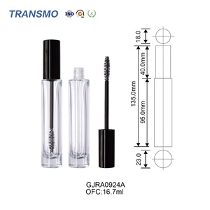 Tube en plastique à bouchon à vis vide pour mascara de forme ronde et eye-liner en verre pour cosmétiques - Product Image 2