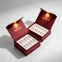 Wholesale Custom Burgundy Magnetic Flip Rigid Box Printed Logo Beige Flocked EVA Insert Gift Packaging Box for Perfume Bottle