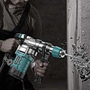 Búa khoan bê tông <span class=keywords><strong>3</strong></span> trong 1, 110V/220V, công suất cao, dùng cho gia đình, loại SDS, phá tường, khoan búa xoay, bộ máy khoan tác động - Product Image 6