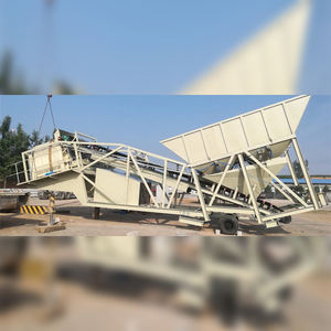Planta Mezcladora de Concreto Portátil Pequeña, Totalmente Automática, Económica, de 35m3/hora, Planta Dosificadora de Concreto Móvil Lista para Usar - Product Image 4