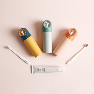 Travel <b>Toothbrush</b> <b>Holder</b> Set With Bunny Design PP Material For Travel And Bathroom Use - Product Image 2