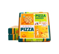 Boîte à pizza en papier kraft réutilisable portable de haute qualité logo personnalisé livraison en gros bon marché et pour l'emballage alimentaire
