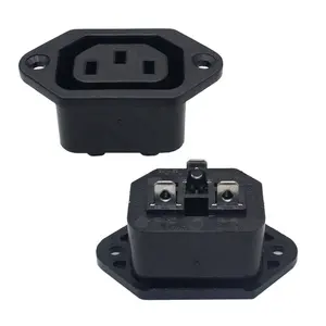 10A250V IEC60320 C13 AC power socket screw type Plug Adapter Power Socket IEC C14 C13 Female Plug Holder 3 PIN Socket