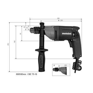 METABO - 600580000 BE 75-16 - 750 W <b>Drill</b> - EAN 4007430201737 WIRED <b>POWER</b> TOOLS IMPACT <b>DRILLS</b> AND DRIVERS - Product Image 2