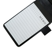 Calculadora de libro de notas, calculadora de negocios, cuaderno de cuero, multifuncional para cálculo