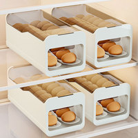 Porte bac à légumes automatique pour porte latérale de réfrigérateur à roulettes de qualité alimentaire Conteneur de stockage en plastique PP Organisateur d'oeufs