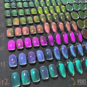 SH <span class=keywords><strong>KN</strong></span> alta calidad 9D camaleón ojo de gato en polvo pigmentos acrílicos magnéticos para esmalte de uñas efecto espejo inteligente diseño de ojo de gato - Product Image 2
