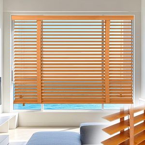 Persianas Venecianas de Madera Eléctricas de Tilo, Tamaños Personalizados, Control Remoto por APP Tuya, Lisas, para Claraboyas, Venta al por Mayor de Fábrica - Product Image 1
