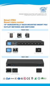 صناعي 19 بوصة SNMP PDU مع قفل C13/C20 لكل منفذ قياس الطاقة على شبكة الإنترنت/Telnet/SSH رف التحكم معدات مركز البيانات - Product Image 6