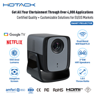 Projecteur intelligent Hotack X5AD Smart Google TV Game 4K, haute luminosité, Full HD 1080P, home cinéma, vidéo projecteur