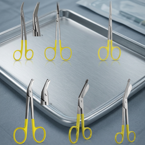 Ciseaux Ent-dean 17 cm à double courbure dentelée, ciseaux de dissection Kelly, ciseaux d'opération Goldmann-fox 16 cm, insert TC - Product Image 2