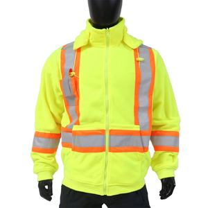 सुरक्षा बनियान हाय विज़ काम उच्च दिखाई पैच जेब के साथ सुरक्षा गार्ड चिंतनशील स्ट्राइपिंग सुरक्षात्मक बनियान - Product Image 4