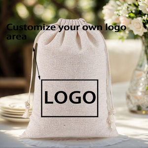 Sac en coton personnalisé avec logo, grand sac en tissu pour cadeaux, pochette pour fêtes, emballage de chaussures, promotion et emballage - Product Image 4