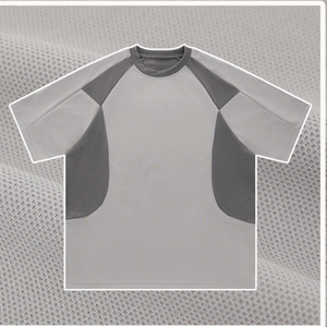 Camiseta Deportiva de Rugby, Estampada, Verano, Transpirable, Malla con Parches, Oversize, Manga Corta Raglán, Secado Rápido, Unisex, Moda, 100% - Product Image 4