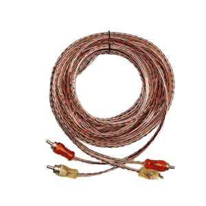 SUN-RISE 2R RCA Car Audio <b>Cable</b> PVC Sheath Bare Copper Conductor 1M/Custom Length Suitable for Amplifiers Home Theater Speakers - Product Image 2
