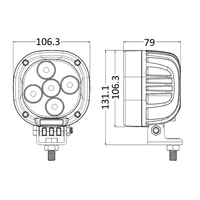 Feux de tracteur à faisceau large 12V 24V 4 pouces 90W 7200LM IP68 en acier inoxydable 304 et lentille durable, éclairage agricole pour travaux agricoles