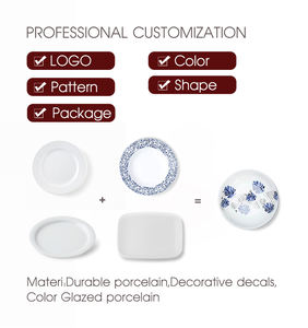 WEIYE assiette en porcelaine assiettes en céramique de haute qualité plaques en céramique jaune caramel ensemble d'assiettes en porcelaine céramique ronde pour Restaurant - Product Image 5