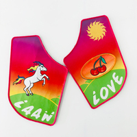 Patch brodé 3D fait main en tissu toile, motif fleur/cœur, imprimé par sublimation numérique, thermocollant, perles, best-seller