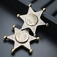 Spinner anti-stress en métal EDC, forme étoile à six branches Neptune, jouet pour soulager l'anxiété et la pression, spinner pour les doigts