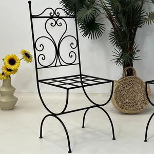 Best-seller moderne métal fer cadre pouf haute qualité tous temps extérieur chaise de jardin maison amovible appartement assis - Product Image 1