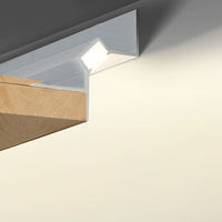 Profilé LED en aluminium anodisé série Premium 6000 pour joint de plafond et mur, avec fonction de gradation, idéal pour hôtels, bureaux et villas
