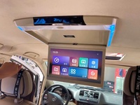 Moniteur HD rabattable pour voiture IPoster 15,6 pouces, Android 13, écran numérique, TV de voiture, vidéo, USB, moniteur monté sur le toit