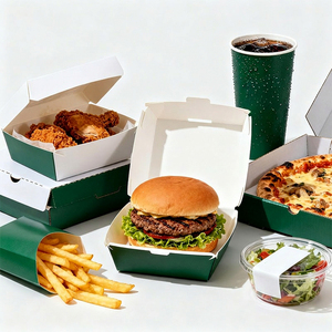 Caja de Papel para Alimentos con Logotipo Personalizado, Apta para Alimentos, para Pollo Frito, <span class=keywords><strong>Hamburguesas</strong></span>, Papas Fritas, Pizza, Ensaladas y Aperitivos <span class=keywords><strong>del</strong></span> <span class=keywords><strong>Mundial</strong></span> - Product Image 2