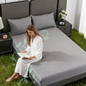 Bamboo <b>Grounding</b> <b>Sheet</b> 5% Silver Fiber Conductive 400TC 137x203cm Better Sleep for <b>Sheet</b> for Hotel Use - Product Image 1