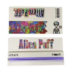 Papier à rouler Alien Puff Kingsize sans OGM, naturel, écologique, 100% naturel, premium, ultra fin, à combustion lente, violet - Product Image 2