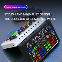 F009 Kartu Suara Profesional Live Sound OTG Mixer Audio Lossless untuk Streaming Nirkabel dengan Baterai 800mAh Tanpa Perlu Adaptor