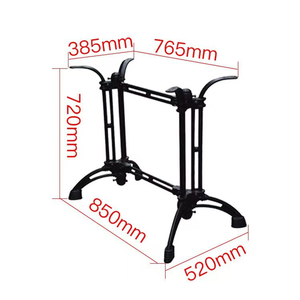 Base de Mesa Doble de Hierro Fundido Resistente con 4 Patas para Mesas de Comedor de Exterior y Hoteles - Uso en Restaurantes - Product Image 5