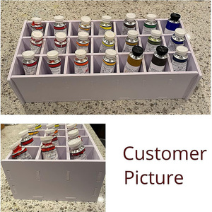 Paint <b>Storage</b> Rack 21 Grids Rectangle Standing Type For Art Supplies Paint Tube Organizer Desktop <b>Drawer</b> Organizer - Product Image 4