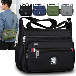Bolso de hombro de gran capacidad para hombre con múltiples bolsillos y tela Oxford para viajes de negocios y uso diario - Product Image 3