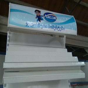 Tùy chỉnh một mặt thép hiển thị giá đứng kim loại <span class=keywords><strong>Rack</strong></span> với Divider chủ cho cửa hàng và siêu thị cho kẹo hiển thị - Product Image 4