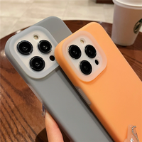 Coque de téléphone en TPU liquide fluorescente originale pour iPhone 16 14 13 15 17 Pro Max avec protection de l'objectif de l'appareil photo et finition mate