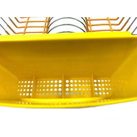 Égouttoir à vaisselle multifonctionnel DaS pour comptoir, avec revêtement jaune pour la protection de la vaisselle