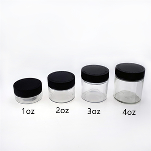 Bocal <span class=keywords><strong>en</strong></span> <span class=keywords><strong>verre</strong></span> de 1oz 2oz 3oz 4oz avec couvercle CR petits contenants anti-fuite pour épices cosmétiques artisanat - Product Image 2