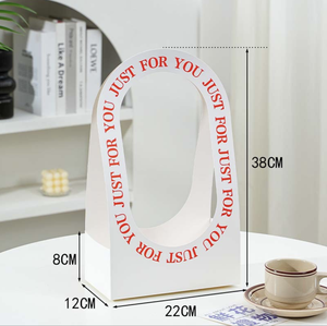 <span class=keywords><strong>Caja</strong></span> de cesta de flores con mango, bolsa de <span class=keywords><strong>arreglo</strong></span> de flores Simple, <span class=keywords><strong>caja</strong></span> de regalo de ramo de Material <span class=keywords><strong>Floral</strong></span> DIY - Product Image 5