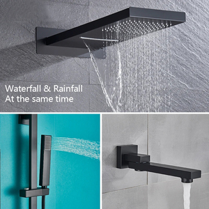 Ensembles de rideaux de douche thermostatiques sur mesure 4 pièces salle de bain ensembles de rideaux de douche muraux à trois voies 4 pièces salle de bain - Product Image 5