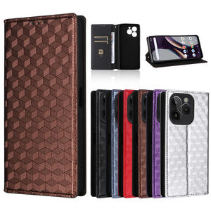 Voor <span class=keywords><strong>Blu</strong></span> Bold K10, <span class=keywords><strong>Blu</strong></span> G54 Ruitvormige Drie-Patroon Pu Telefoon Hoesje Portemonnee Polsbandje Flip - Product Image 6