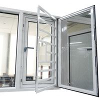 Ventanas de Aluminio Estilo Europeo Moderno con Marco Arqueado