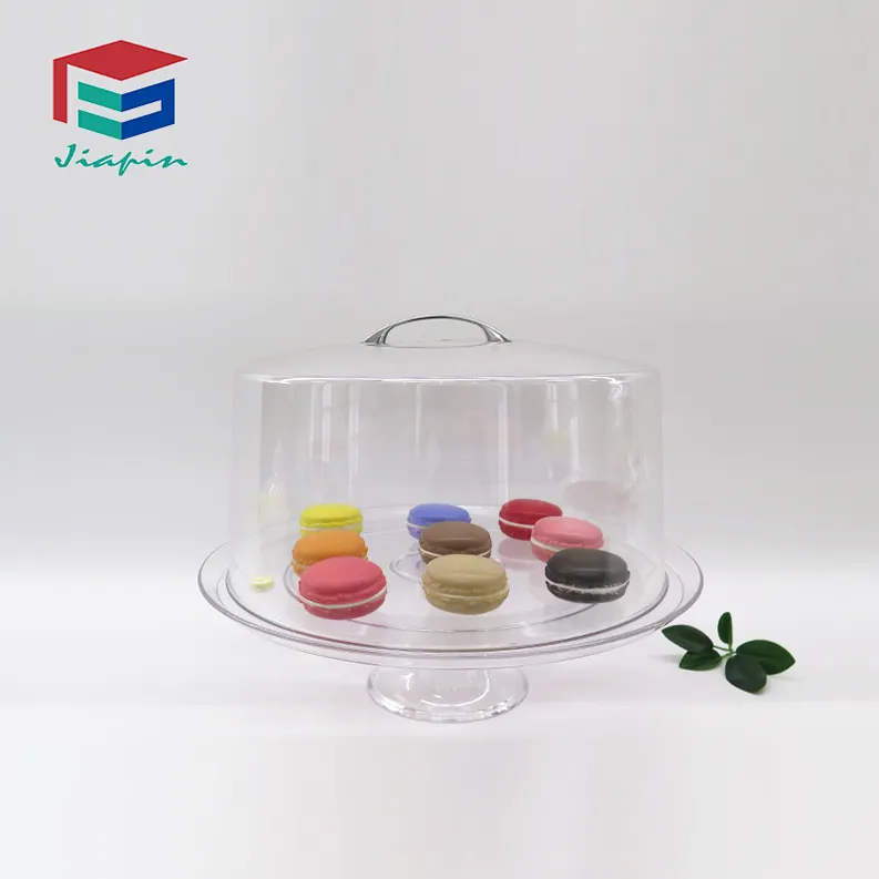 Couverture à gâteau ronde en plastique, en Polycarbonate Transparent, avec plateau, pour affichage de mariage, 50 pièces, 12 pouces