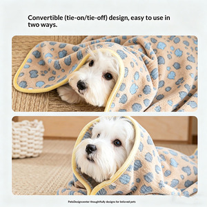 <span class=keywords><strong>Serviette</strong></span> absorbante en microfibre pour animaux de compagnie avec logo brodé en forme de patte pour le bain et le nettoyage des chats et des chiens - Product Image 4