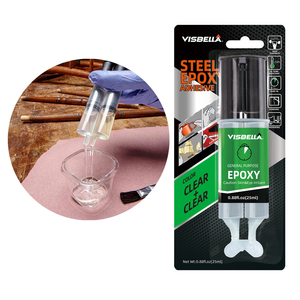 Visbella phổ gỗ nghệ thuật làm việc bóng nhanh chóng làm khô trong suốt siêu AB Keo Epoxy nhựa 3ml + 3ml đen + trắng - Product Image 3