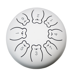 Tamburo a Lingua d'Acciaio con 8 Note da 6 Pollici a Forma di Orso Cartone Animato per Educazione Musicale Interattiva Genitore-Figlio e Divertimento Familiare - Product Image 2