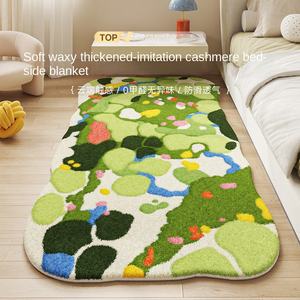 Alfombrilla moderna de felpa gruesa de 10mm, forma especial, bosque, musgo, balcón, ventana, alfombra, resistente a las manchas para dormitorio, Otoño Invierno - Product Image 2