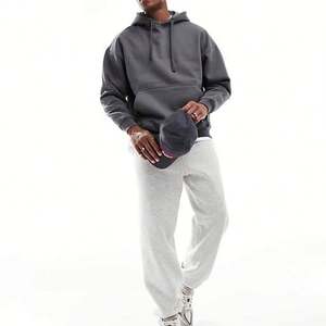 เสื้อฮู้ดผ้าคอตตอนแบบสวมหัวสำหรับผู้ชายเสื้อฮู้ดผ้าฟลีซรุ่นน้ำหนักมาก - Product Image 5