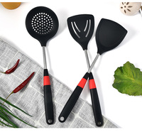 Ensemble d'outils de cuisine en silicone résistant à la chaleur cuillère à soupe brosse louche spatule antiadhésive cuillère ustensile de cuisine