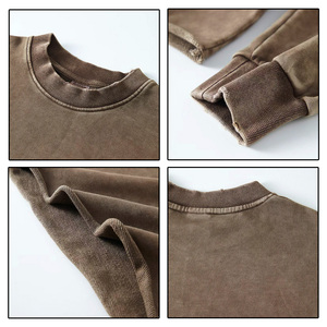 <span class=keywords><strong>Camiseta</strong></span> de Manga Larga para <span class=keywords><strong>Mujer</strong></span>, Estilo Crop Top, 380GSM, 100% Algodón, Diseño Vintage Lavado al Ácido, Tejido de Punto, Personalizable OEM - Product Image 3